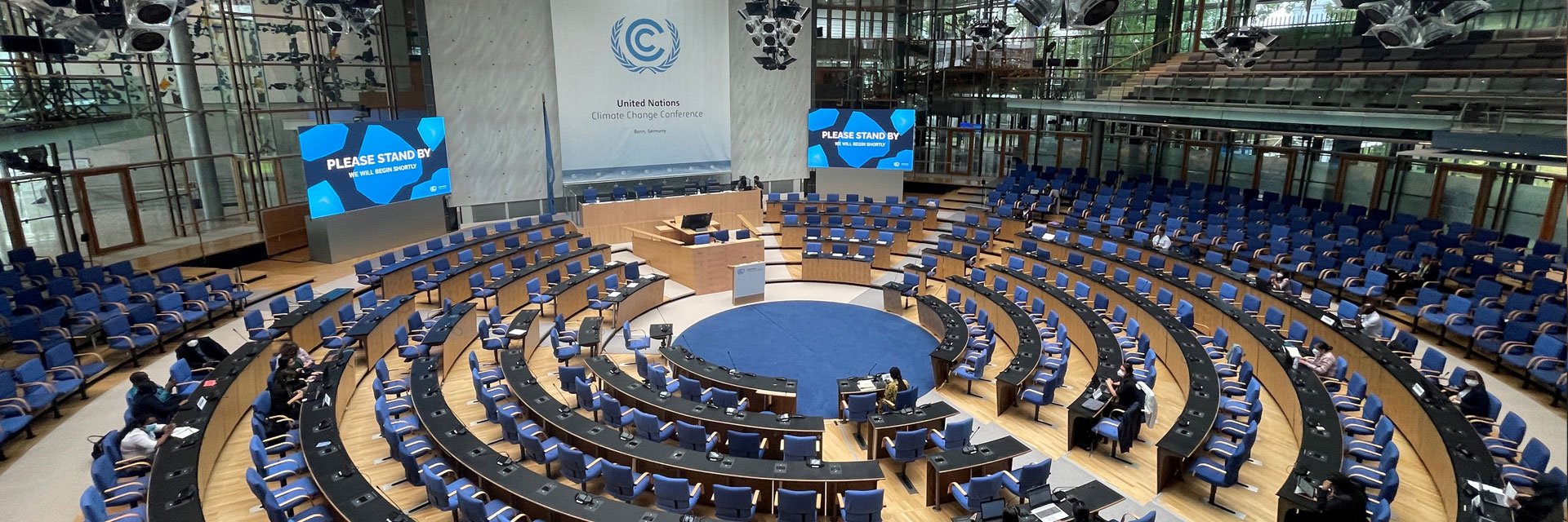 COP 15 conference negotiation room in Bonn.
