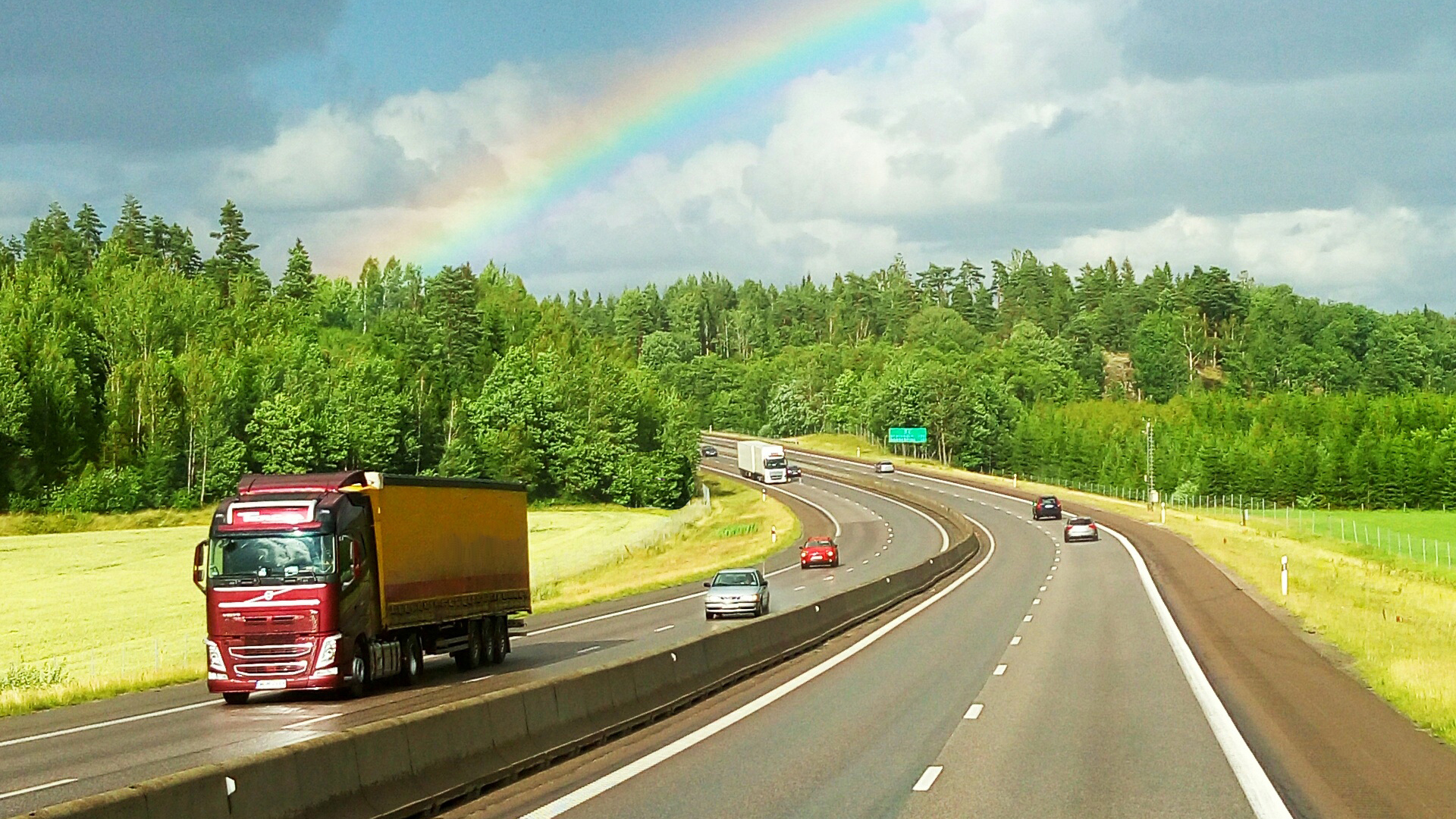 Transport på motorväg.