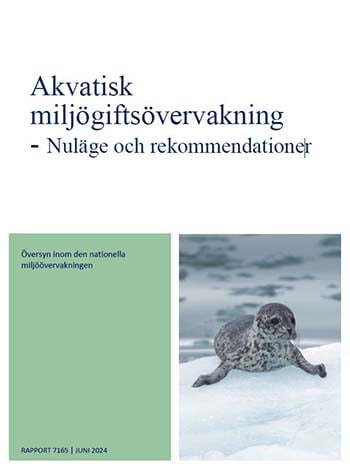 Framsida av rapporten Akvatisk miljögiftsövervakning