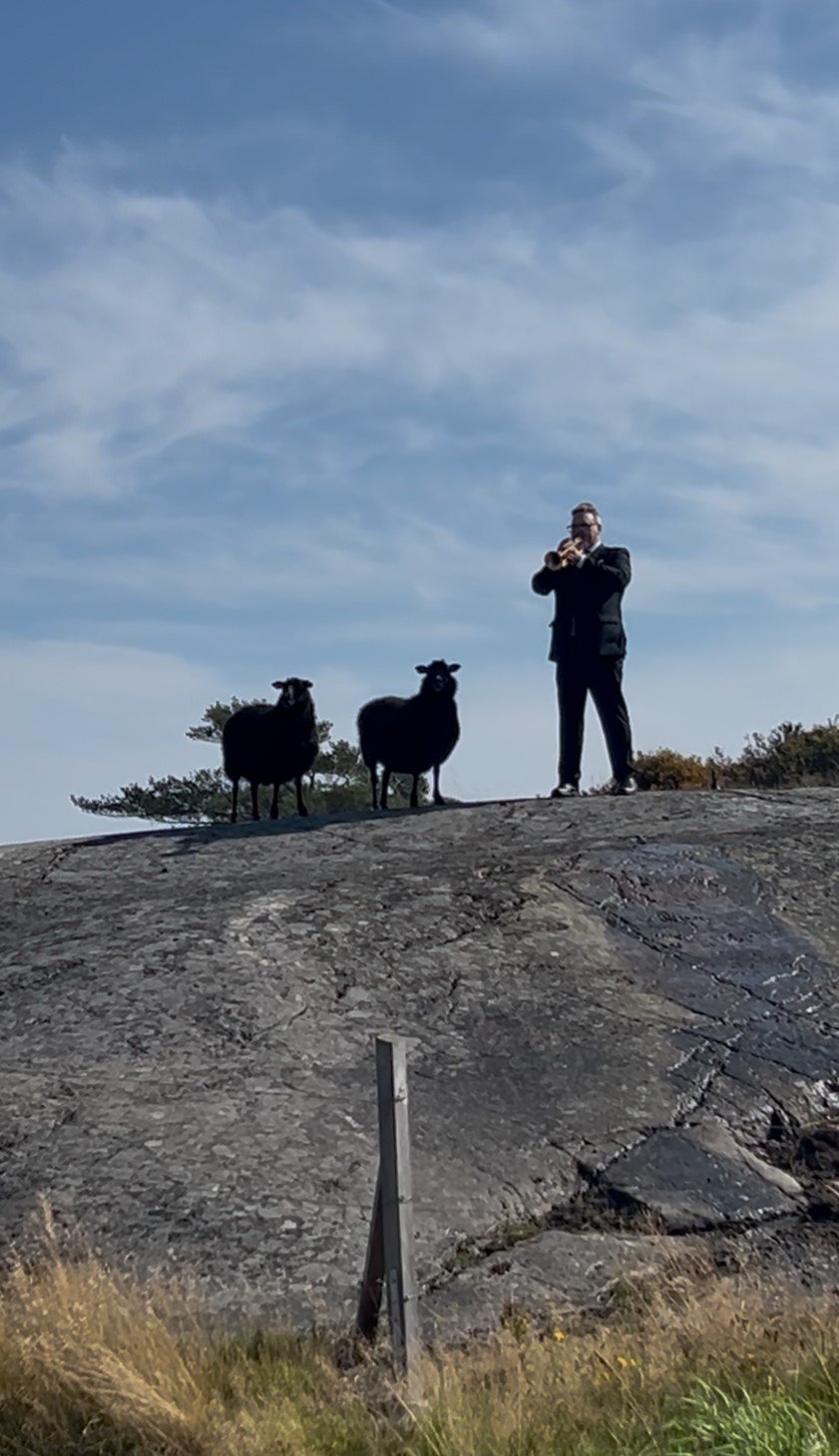 Patrik Skogh på trumpet.